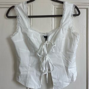 white lace top
